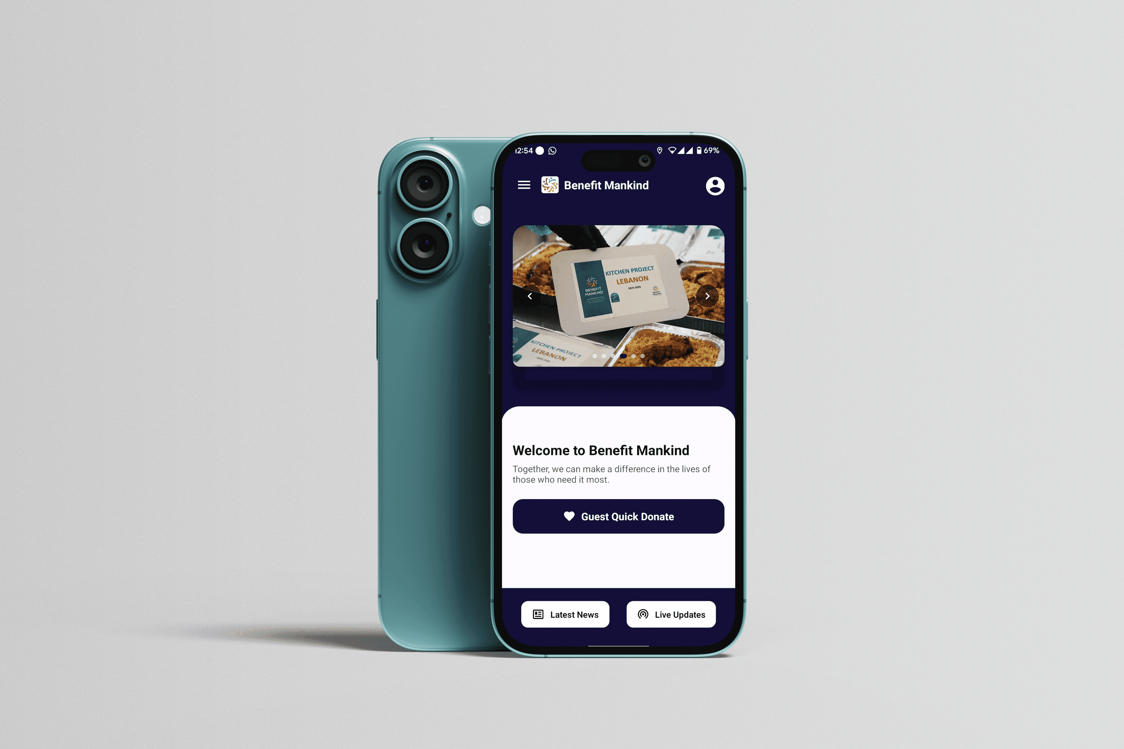 Benefit Mankind Charity Platform – Home Page
