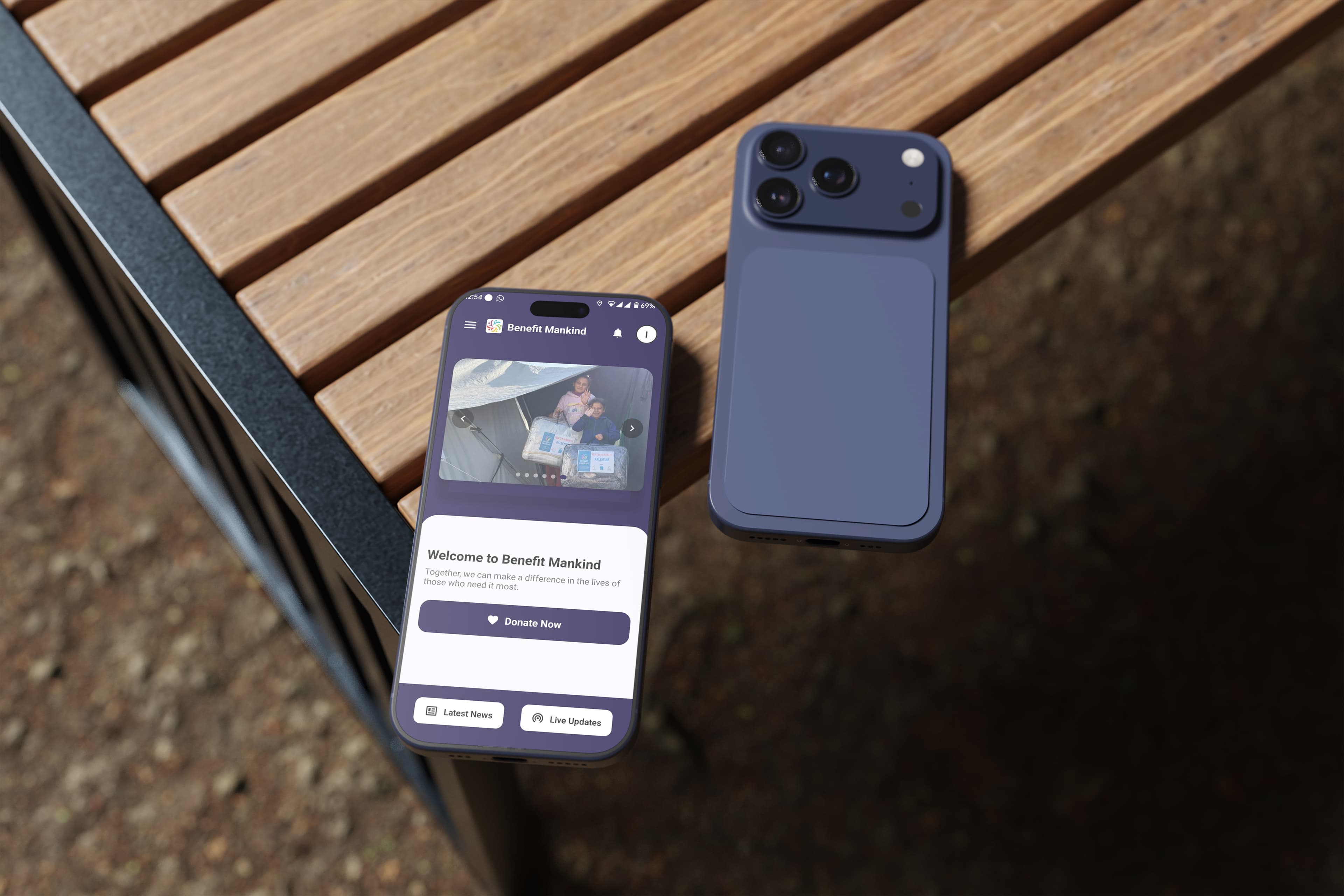 Benefit Mankind Charity Platform – Mobile View