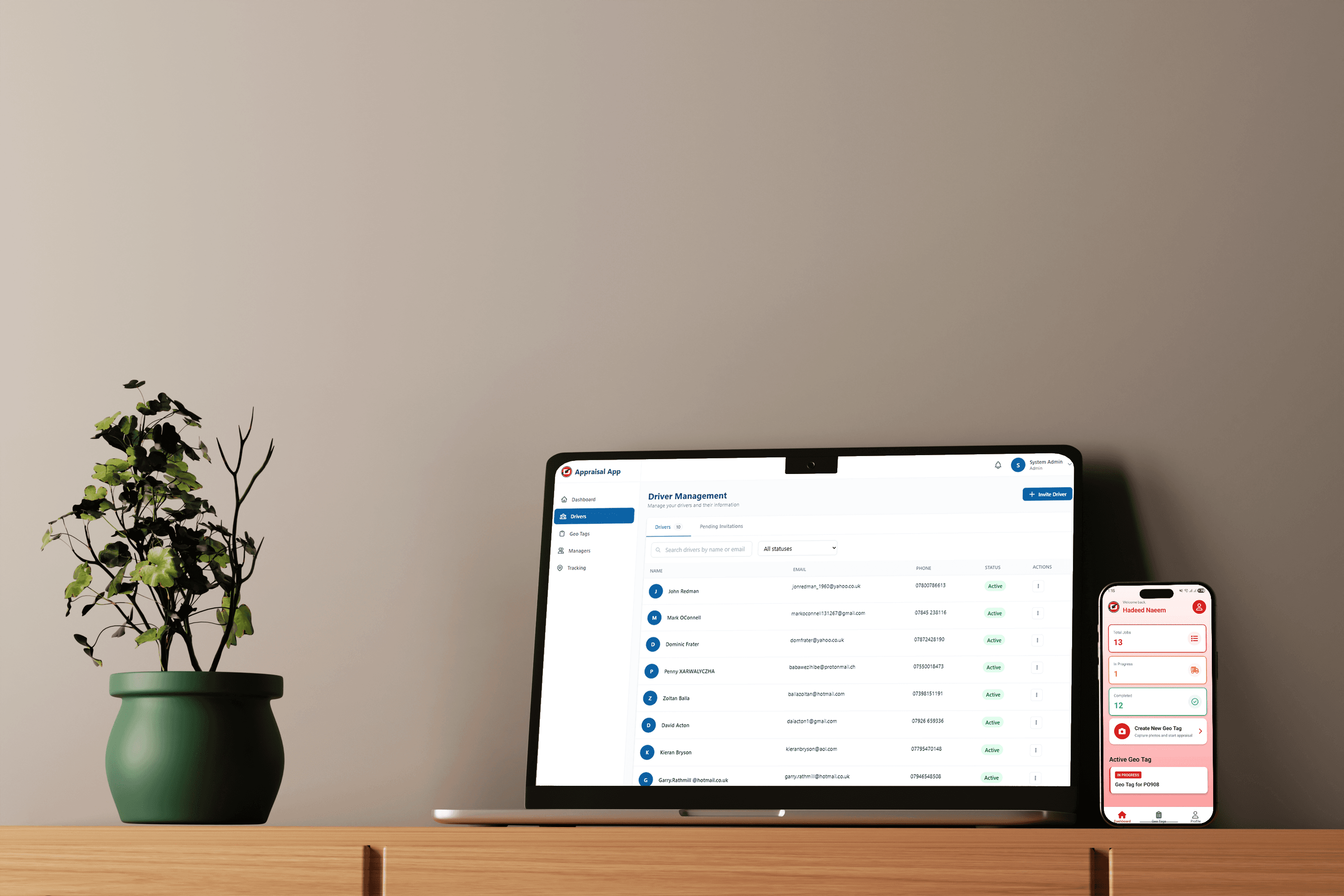 Drive Direct Appraisal App – Live Tracking