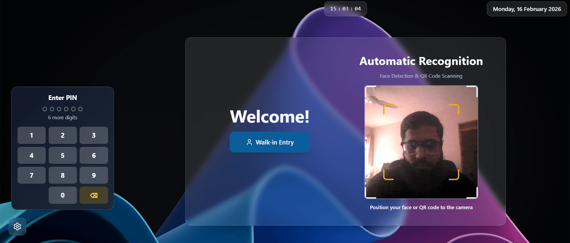 Visent (Visitor Management System) – Kiosk Home Page