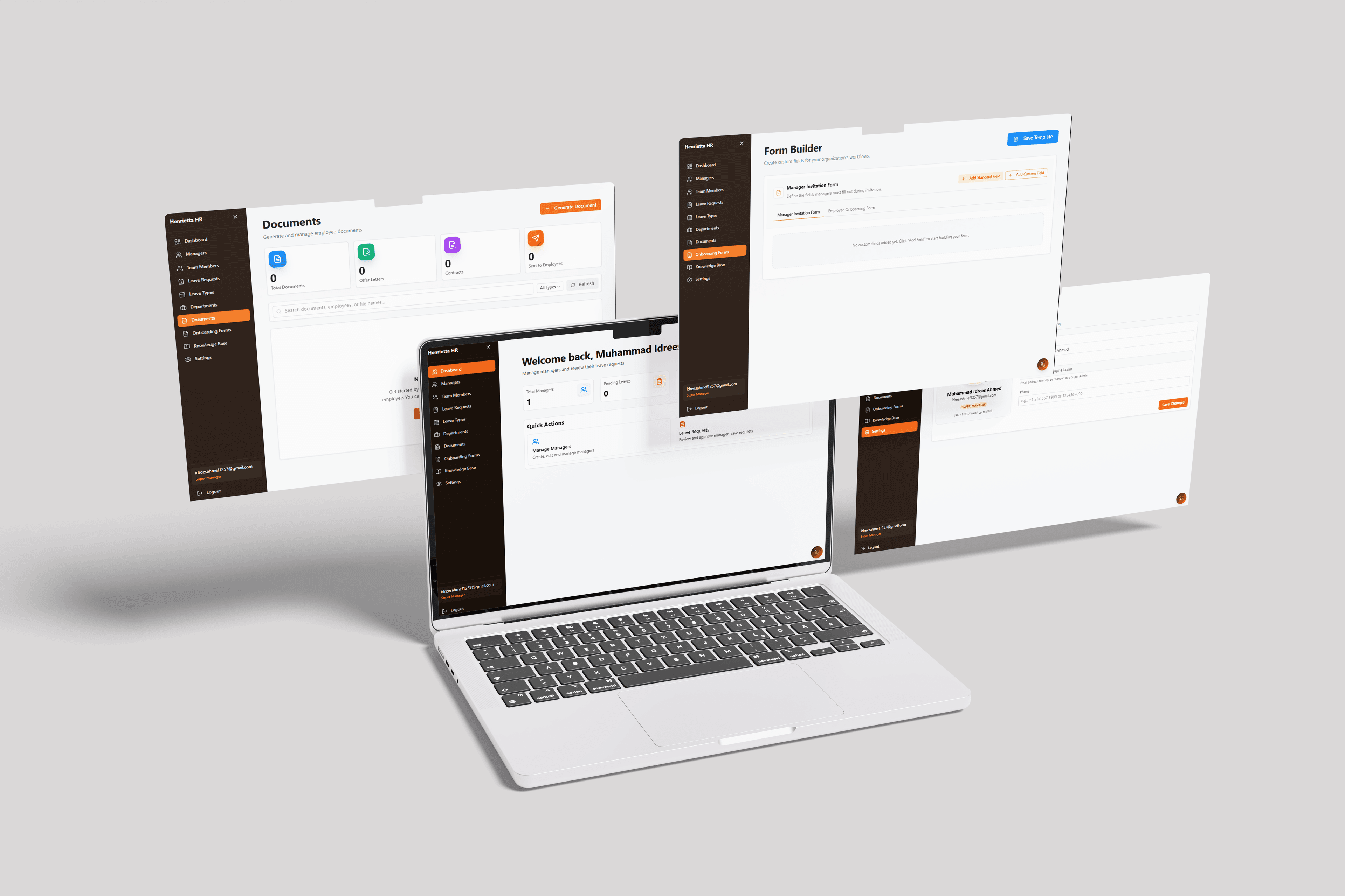 Henrietta HR Portal & AI Bot – Staff Panel