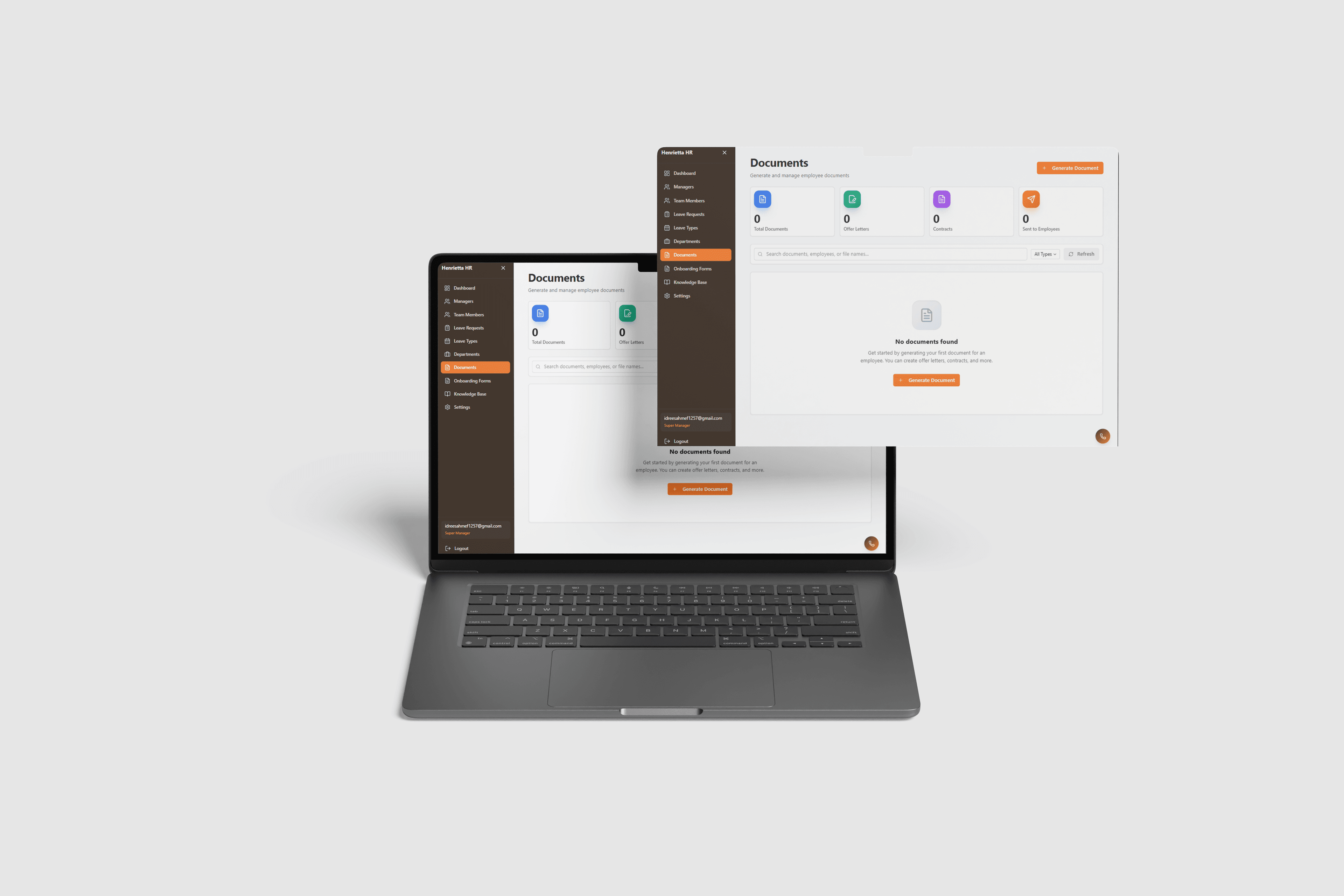 Henrietta HR Portal & AI Bot – Form Builder
