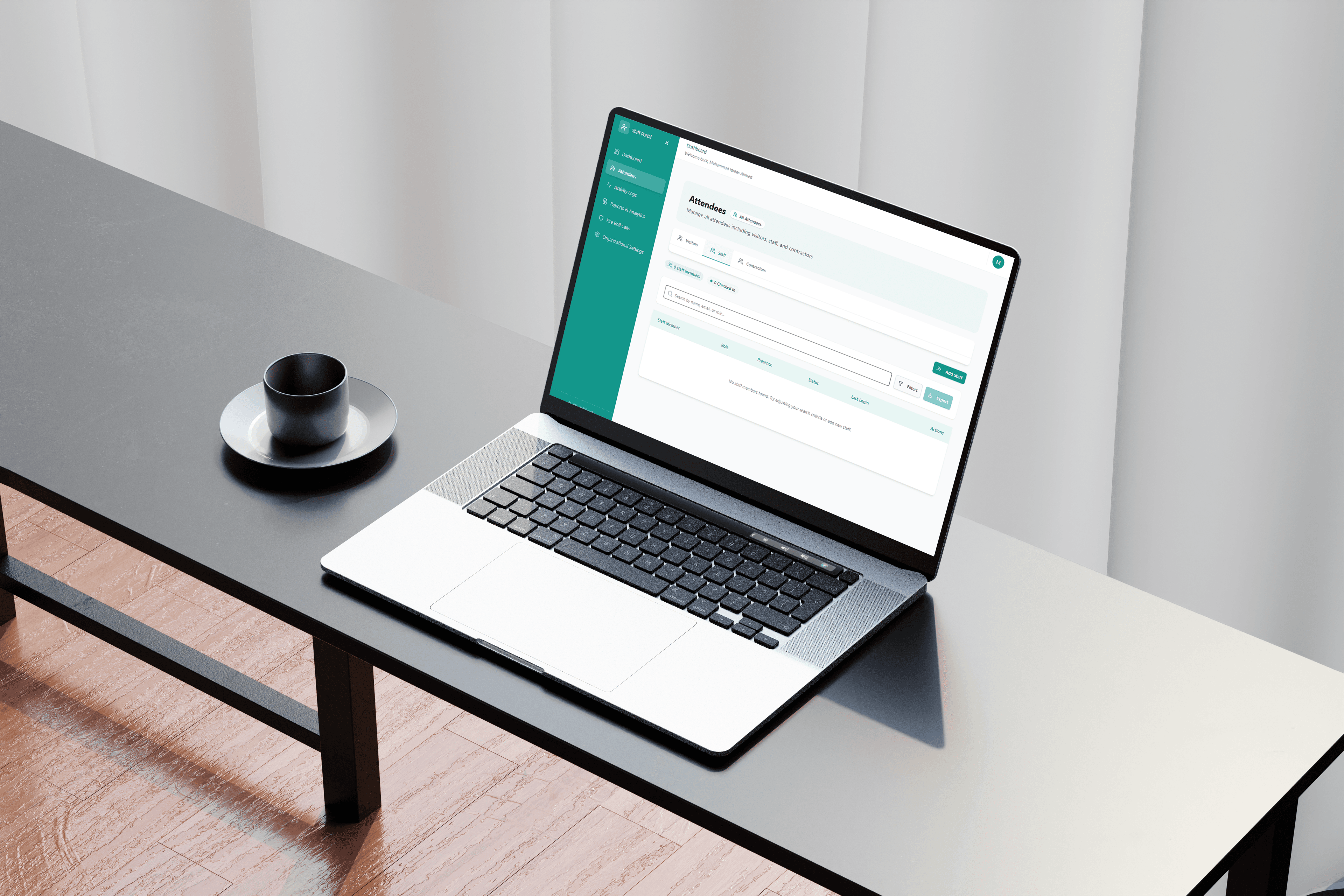 Visent (Visitor Management System) – Dashboard